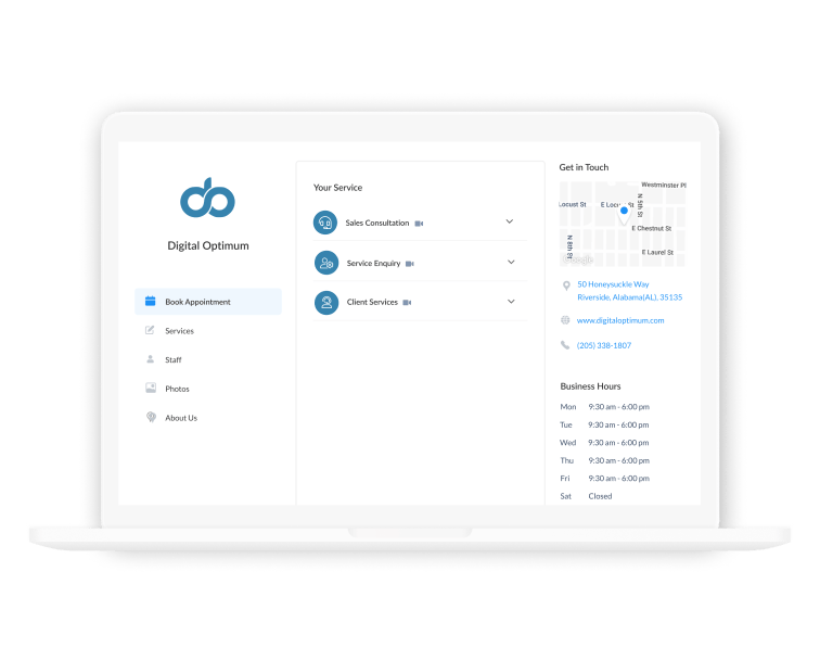 HS Live Booking screen